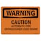 Signmission OSHA Warning Sign, 7" H, Rigid Plastic, Caution Automatic Fire Extinguisher Used Inside, Landscape OS-WS-P-710-L-12003 - alternate 1